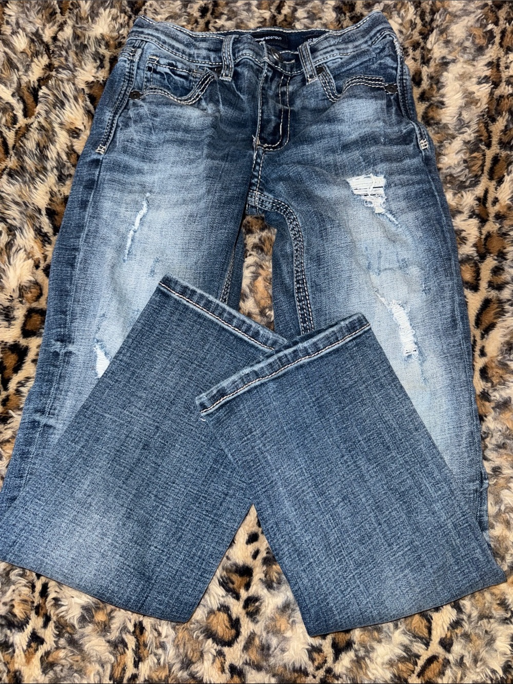 BKE Kids Distressed Medium Blue Denim Jeans